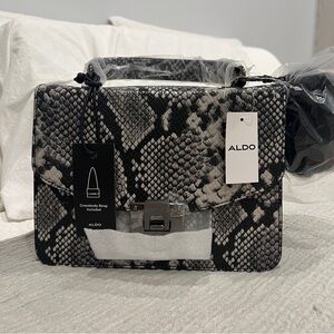 ALDO Black and Gray Snakeskin Women's Bag